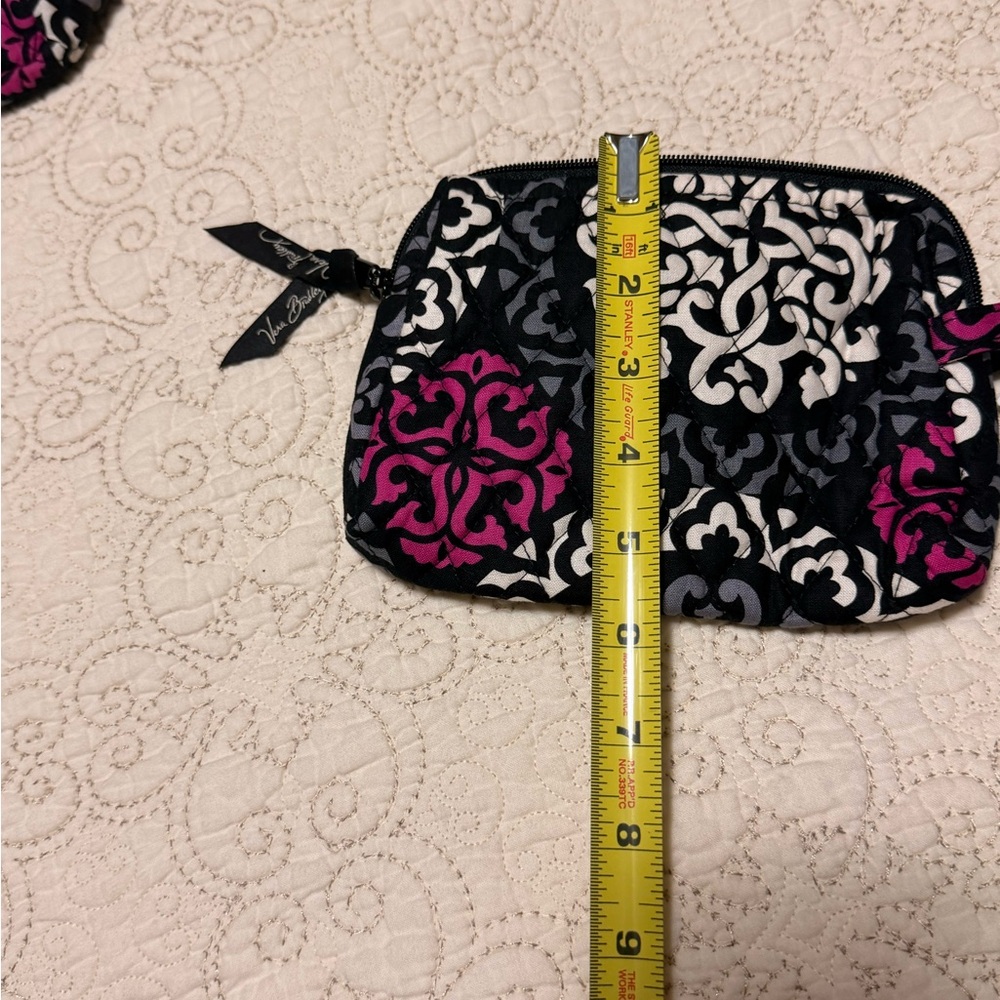Vera Bradley Black and Pink cosmetic small